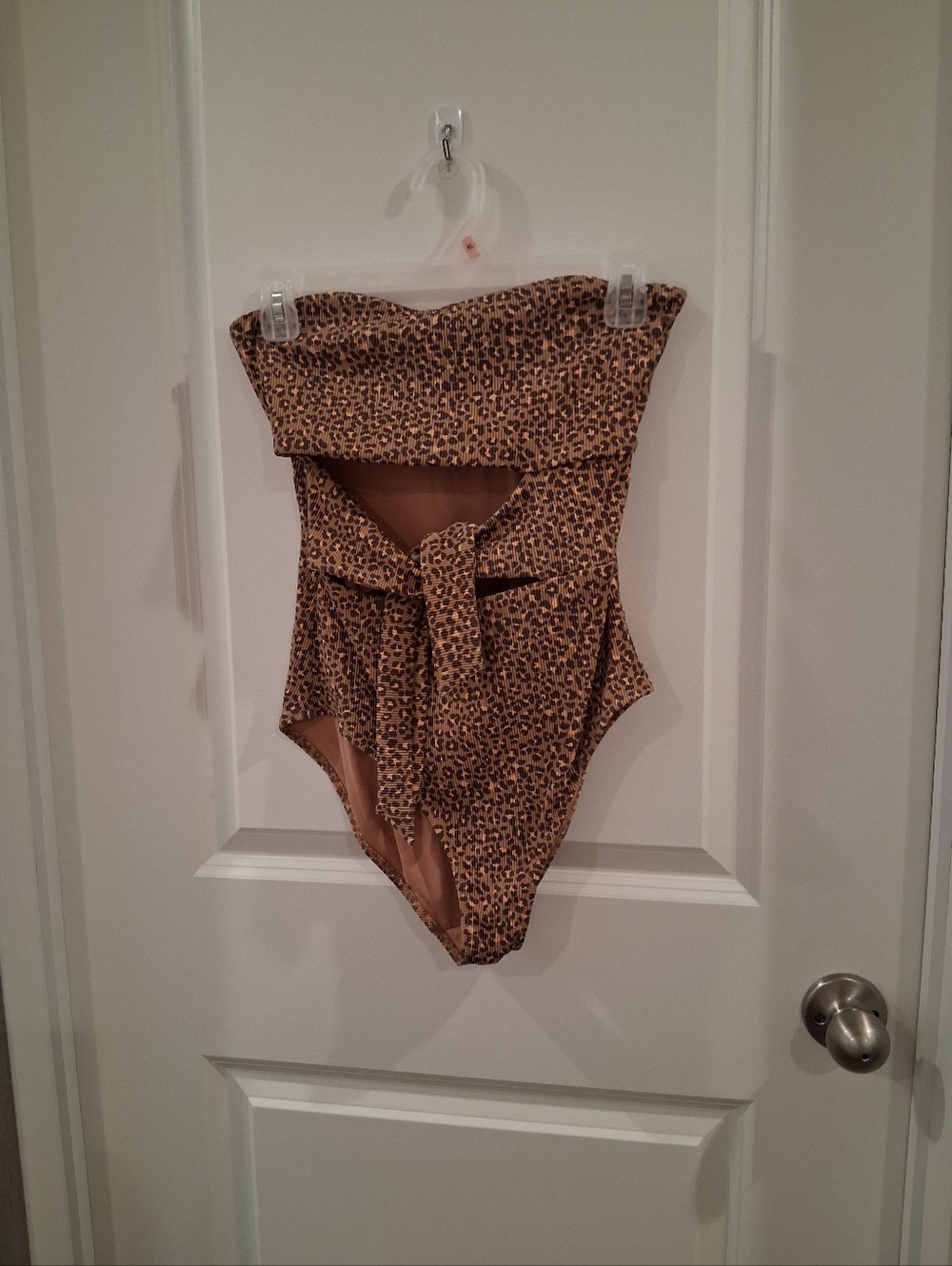 aerie Strapless One-Piece Swimsuit in Warm Camel Size Medium